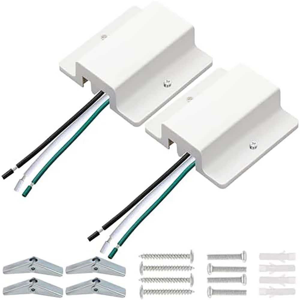 2 Ft. White Single Circuit Floating Canopy Connector Track Lighting Rail H Type 3-Wire 2 Pack Adjustable Accessories 4 2 Ft. White Single Circuit Floating Canopy Connector Track Lighting Rail H Type 3-Wire 2 Pack Adjustable Accessories - Image 2