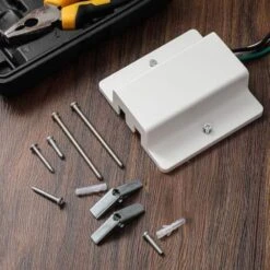 2 Ft. White Single Circuit Floating Canopy Connector Track Lighting Rail H Type 3-Wire 2 Pack Adjustable Accessories