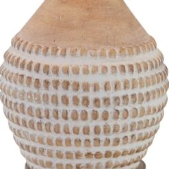 24.75 In. Wood Vintage Dimmable Resin Bedroom Living Room Bedside Desk Nightstand Table Lamps USB Port (Set Of 2) -Lamp Parts wood brown maxax table lamps t12 lbn fa 1000