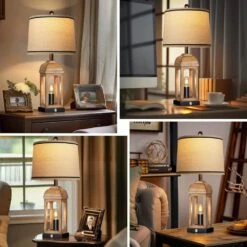 26 In. Wood Grain Resin Table Lamp For Living Room, Farmhouse Lamps Set Of 2 With USB And Nightlight, 3-Way Dimmable 8 26 In. Wood Grain Resin Table Lamp For Living Room, Farmhouse Lamps Set Of 2 With USB And Nightlight, 3-Way Dimmable -Lamp Parts wood grain resin rottogoon table lamps qmlp404az2 e1 1000