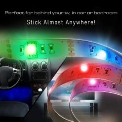 Xtreme 3 Ft. Multi-Color LED Strip, 16 Unique Colors/4 Modes, Device Backlight For PC/HDTVs, Auto Interior -Lamp Parts xtreme wall light panels xlb7 1032 dol fa 1000
