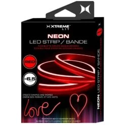 Xtreme Red 6.5 Ft. Neon-LED Strip, Bendable/Durable, Make Unique And Colorful Words, Phrases And Shapes To Illuminate Any Space -Lamp Parts xtreme wall light panels xlb7 1054 red 76 1000