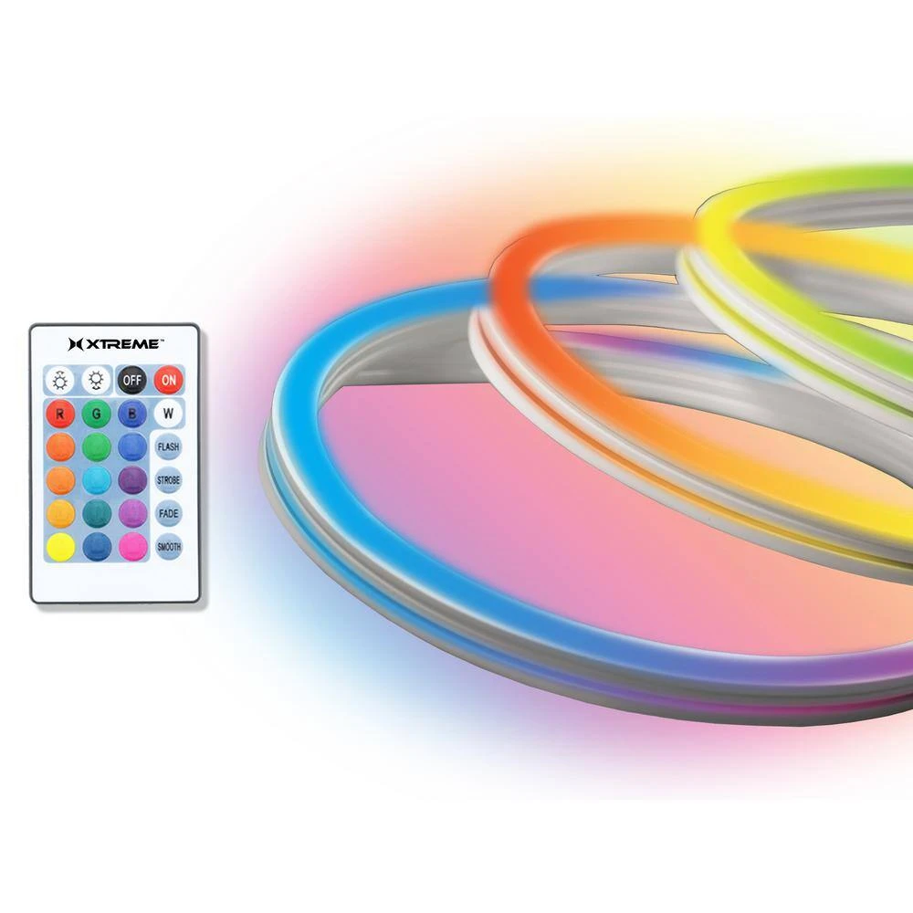Xtreme Neon Multi-Color 6.5 Ft. LED Light Strip, Remote Control, 16 Colors/4 Flash Modes, Bendable For Creative Shapes 7 Xtreme Neon Multi-Color 6.5 Ft. LED Light Strip, Remote Control, 16 Colors/4 Flash Modes, Bendable For Creative Shapes - Image 5
