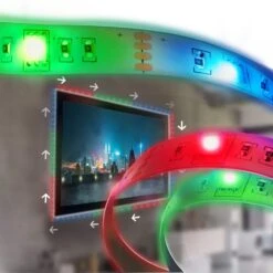 Xtreme 3.2 Ft. Color-Changing Flow LED Strip Lights, Flashing Modes, Device Backlighting, Kitchen, Bedroom, Remote Control, USB -Lamp Parts xtreme wall light panels xlb7 1056 rgb 4f 1000