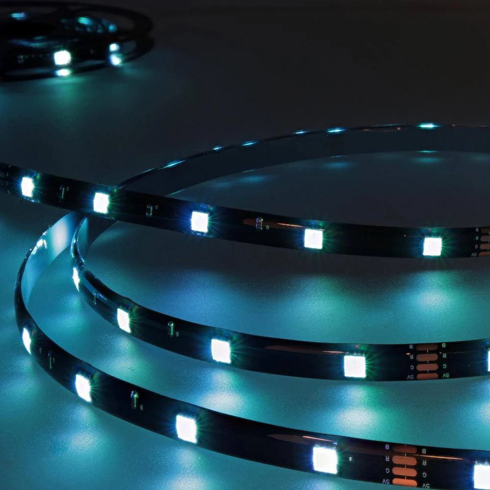 Xtreme 6 Ft. Multi-Color LED Strip, Customizable With Remote, 16 Color And 4 Modes, Ideal For Device Backlighting 4 Xtreme 6 Ft. Multi-Color LED Strip, Customizable With Remote, 16 Color And 4 Modes, Ideal For Device Backlighting - Image 2
