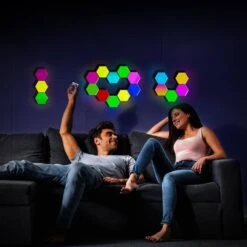 Xtreme Hexalite Tough Light 2-Piece Set, 11 Color Options, Connect For Fun Shapes/Patterns 10 Xtreme Hexalite Tough Light 2-Piece Set, 11 Color Options, Connect For Fun Shapes/Patterns -Lamp Parts xtreme wall light panels xlb7 1077 2pk 4f 1000