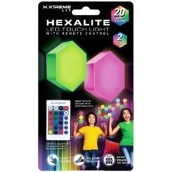 Xtreme Hexalite Tough Light 2-Piece Set, 11 Color Options, Connect For Fun Shapes/Patterns