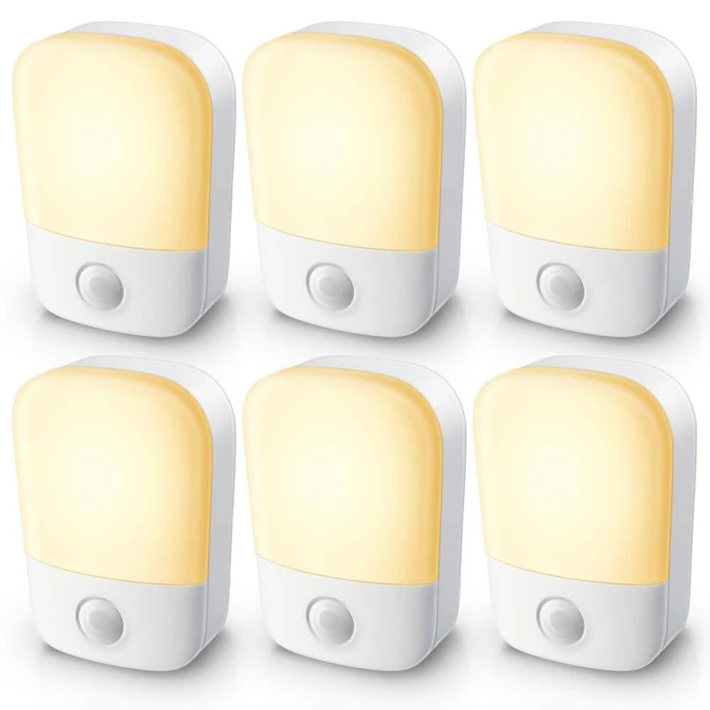 1-Watt Night Light With Dusk To Dawn Sensor, 30/60LM Adjustable Brightness, 3000K Soft Warm Nightlights (12-Pack) 3 1-Watt Night Light With Dusk To Dawn Sensor, 30/60LM Adjustable Brightness, 3000K Soft Warm Nightlights (12-Pack)