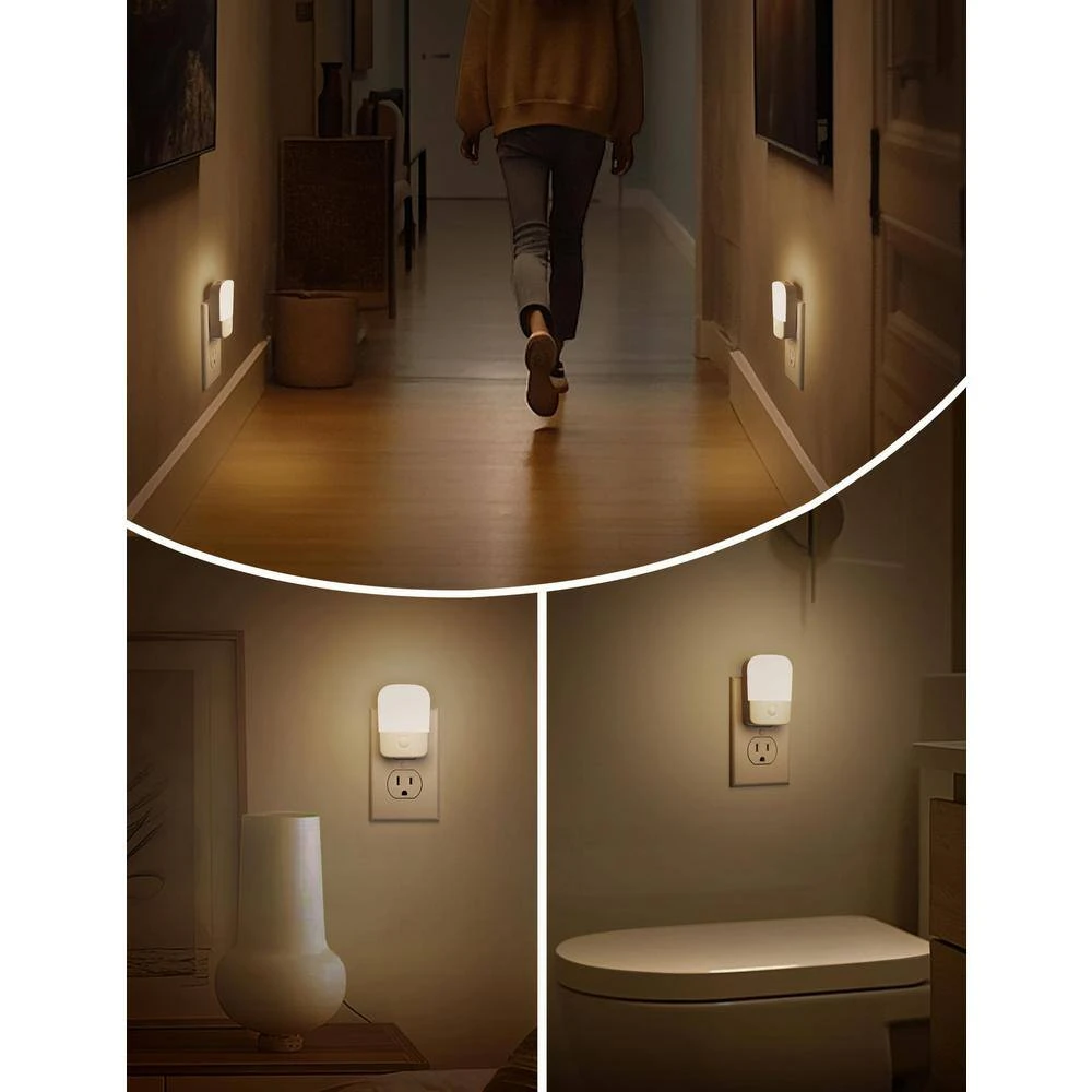1-Watt Night Light With Dusk To Dawn Sensor, 30/60LM Adjustable Brightness, 3000K Soft Warm Nightlights (12-Pack) 4 1-Watt Night Light With Dusk To Dawn Sensor, 30/60LM Adjustable Brightness, 3000K Soft Warm Nightlights (12-Pack) - Image 2