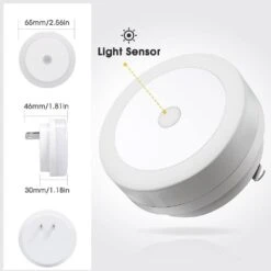 0.6-Watt Black 3000K Warm White Plug In Light Sensing Integrated LED Night Light(4 Pack) -Lamp Parts yansun night lights h gy00803us 2 c3 1000