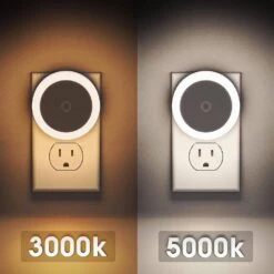 0.6-Watt Black 3000K Warm White Plug In Dusk To Dawn Integrated LED Night Light(4 Pack) -Lamp Parts yansun night lights h gy01907us 2 44 1000