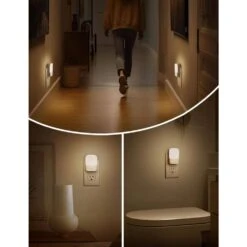 1-Watt Night Light With Dusk To Dawn Sensor, 30/60 LM Adjustable Brightness, 3000K Soft Warm Nightlights (8-Pack) -Lamp Parts yansun night lights h gy06302us 2 e1 1000