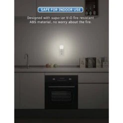 Night Light With Dusk To Dawn Sensor, 30/60LM Adjustable Brightness, Daylight White Lights, (2-Pack) -Lamp Parts yansun night lights h gy06502us 1f 1000