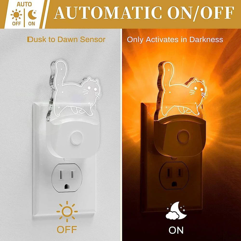 0.5-Watt Plug In Color-Changing Kids Night Light With Dusk-To-Dawn Sensor For Bathroom, Kid Room (2-Pack) 9 0.5-Watt Plug In Color-Changing Kids Night Light With Dusk-To-Dawn Sensor For Bathroom, Kid Room (2-Pack) - Image 7