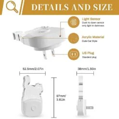 0.5-Watt Plug In Color-Changing Kids Night Light With Dusk-To-Dawn Sensor For Bathroom, Kid Room (2-Pack) 11 0.5-Watt Plug In Color-Changing Kids Night Light With Dusk-To-Dawn Sensor For Bathroom, Kid Room (2-Pack) -Lamp Parts yansun night lights h gy07009us 2 c3 1000