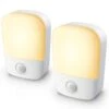 Night Light With Dusk To Dawn Sensor, 30/60 LM Adjustable Brightness, 3000K Soft Warm Nightlights (2-Pack) -Lamp Parts yansun night lights h gy08609us 64 1000