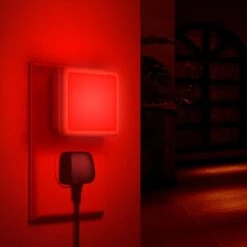 Plug-In Kids Night Light With Sensor, Red Night Light For Nursery, Bedroom, Hallway, Auto On/Off (2-Pack) -Lamp Parts yansun night lights ha 110vgy0050r 2ap3 4f 1000
