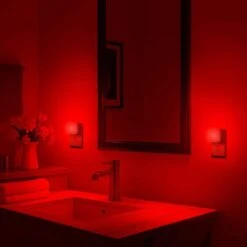 Plug-In Kids Night Light With Sensor, Red Night Light For Nursery, Bedroom, Hallway, Auto On/Off (2-Pack) -Lamp Parts yansun night lights ha 110vgy0050r 2ap3 76 1000