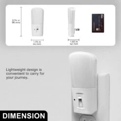 LED Dimmable Night Light Plug-In, 3000K Soft White, Dusk To Dawn Sensor, 4-Pack For Kids Room, Nursery, Hallway -Lamp Parts yansun night lights ha gy00802us 4ap3 c3 1000