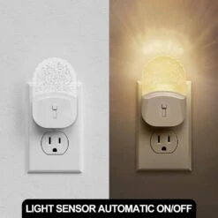 Bubble LED Plug-in Night Light, Dimmable 3000K Soft White, Dusk To Dawn Sensor, 2-Pack For Bedroom And Hallway -Lamp Parts yansun night lights ha gy01902us 4ap3 1f 1000