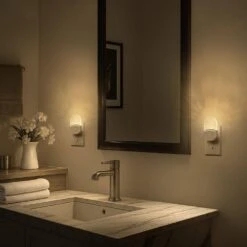 Bubble LED Plug-in Night Light, Dimmable 3000K Soft White, Dusk To Dawn Sensor, 2-Pack For Bedroom And Hallway -Lamp Parts yansun night lights ha gy01902us 4ap3 76 1000