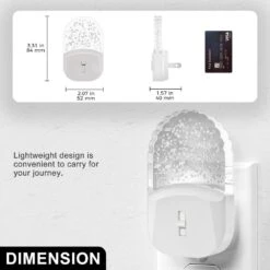 Bubble LED Plug-in Night Light, Dimmable 3000K Soft White, Dusk To Dawn Sensor, 2-Pack For Bedroom And Hallway -Lamp Parts yansun night lights ha gy01902us 4ap3 c3 1000