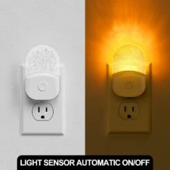 1-Light Acrylic 8-Color RGB Plug-In Night Light With Dusk To Dawn Sensor For Bathroom, Kids Room Decor (6-Pack) 14 1-Light Acrylic 8-Color RGB Plug-In Night Light With Dusk To Dawn Sensor For Bathroom, Kids Room Decor (6-Pack) -Lamp Parts yansun night lights ha gy01909us 6ap3 1f 1000