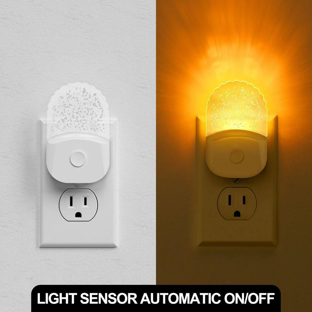 1-Light Acrylic 8-Color RGB Plug-In Night Light With Dusk To Dawn Sensor For Bathroom, Kids Room Decor (6-Pack) 7 1-Light Acrylic 8-Color RGB Plug-In Night Light With Dusk To Dawn Sensor For Bathroom, Kids Room Decor (6-Pack) - Image 5