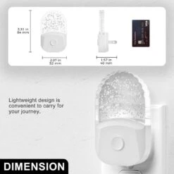 1-Light Acrylic 8-Color RGB Plug-In Night Light With Dusk To Dawn Sensor For Bathroom, Kids Room Decor (6-Pack) 12 1-Light Acrylic 8-Color RGB Plug-In Night Light With Dusk To Dawn Sensor For Bathroom, Kids Room Decor (6-Pack) -Lamp Parts yansun night lights ha gy01909us 6ap3 c3 1000