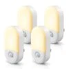 Motion Sensor Night Light Plug-In, 4-Pack, 3000K Warm White, Adjustable Brightness For Bathroom, Bedroom, Hallway 2 Motion Sensor Night Light Plug-In, 4-Pack, 3000K Warm White, Adjustable Brightness For Bathroom, Bedroom, Hallway -Lamp Parts yansun night lights ha gy03102us 4ap3 64 1000