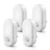 Motion Sensor Night Light Plug-In, 4-Pack, 5000K Daylight White, Adjustable Brightness For Bathroom, Bedroom, Hallway -Lamp Parts yansun night lights ha gy03103us 4ap3 64 1000