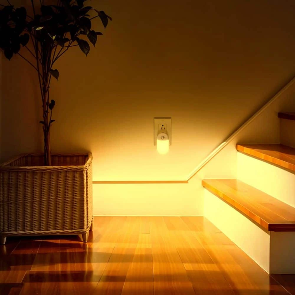 Amber Night Light Plug-In, 2-Pack Motion Sensor, 2000K, Adjustable Brightness 30/60LM For Hallway, Kids, Bathroom 10 Amber Night Light Plug-In, 2-Pack Motion Sensor, 2000K, Adjustable Brightness 30/60LM For Hallway, Kids, Bathroom - Image 8
