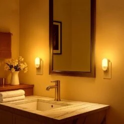 Amber Night Light Plug-In, 4-Pack Motion Sensor, 2000K, Adjustable Brightness 30/60LM For Hallway, Kids, Bathroom -Lamp Parts yansun night lights ha gy03107us 4ap3 76 1000