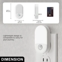 Amber Night Light Plug-In, 4-Pack Motion Sensor, 2000K, Adjustable Brightness 30/60LM For Hallway, Kids, Bathroom -Lamp Parts yansun night lights ha gy03107us 4ap3 c3 1000