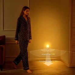 Amber Night Light Plug-In, 4-Pack Motion Sensor, 2000K, Adjustable Brightness 30/60LM For Hallway, Kids, Bathroom -Lamp Parts yansun night lights ha gy03107us 4ap3 fa 1000