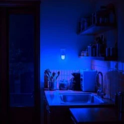 Blue Motion Sensor Plug-In LED Night Lights With Adjustable Brightness For Bedroom, Kids Room, Bathroom, 4-Pack -Lamp Parts yansun night lights ha gy031blus 4ap3 44 1000