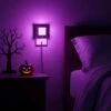 Purple Night Lights Dusk To Dawn Sensor, Adjustable Brightness For Bedroom, Bathroom, Hallway, Halloween, Party(4-Pack) -Lamp Parts yansun night lights ha gy033pus 4ap3 64 1000