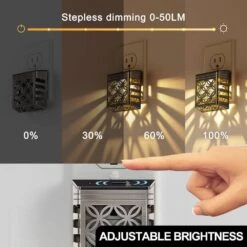 1-Light 3000K Plug-In Night Light With Dusk To Dawn Sensor Adjustable Brightness Nightlights For Hallway(2-Pack) -Lamp Parts yansun night lights ha gy05602us 2ap3 4f 1000