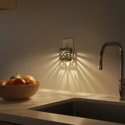 1-Light 3000K Plug-In Night Light With Dusk To Dawn Sensor Adjustable Brightness Nightlights For Hallway(4-Pack) -Lamp Parts yansun night lights ha gy05602us 4ap3 fa 1000