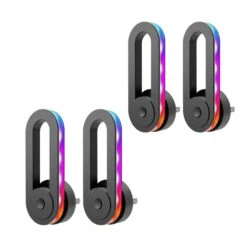1-Light Rainbow RGB Oval Plug-In Night Light With Dusk To Dawn Sensor Night Lights For Kids Room,Holiday Gift (4-Pack)