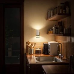 1-Light Modern White Cylinder Plug-In Night Light With Dusk To Dawn Sensor - Dimmable 3000K For Hallway Bedroom (4-Pack) -Lamp Parts yansun night lights ha gy06302whus 4ap3 44 1000