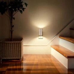 1-Light Modern White Cylinder Plug-In Night Light With Dusk To Dawn Sensor - Dimmable 3000K For Hallway Bedroom (4-Pack) -Lamp Parts yansun night lights ha gy06302whus 4ap3 76 1000