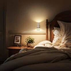 1-Light Modern White Cylinder Plug-In Night Light With Dusk To Dawn Sensor - Dimmable 3000K For Hallway Bedroom (4-Pack) -Lamp Parts yansun night lights ha gy06302whus 4ap3 fa 1000