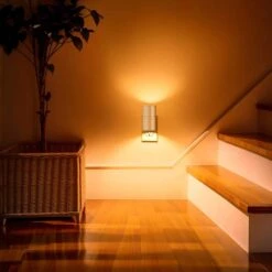 2-Pack Amber Plug-In Dimmable Night Lights, Auto On/Off Wall Nightlight For Bedroom, Hallway, 2000K, 0-100LM -Lamp Parts yansun night lights ha gy06307whus 2ap3 76 1000