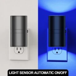 Blue Night Light Plug Into Wall, Dimmable 0-100LM With Dusk-to-Dawn Sensor For Bathroom, Hallway, Or Bedroom (4-Pack) -Lamp Parts yansun night lights ha gy063blus 4ap3 1f 1000