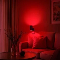 LED Red Night Light Plug In, Dimmable Sleep Aid Light W/ Sensor For Christmas, Bedroom, Hallway, Holiday Décor (4-Pack) -Lamp Parts yansun night lights ha gy063reus 4ap3 fa 1000