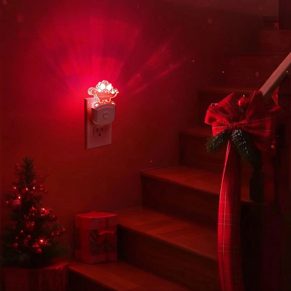 Stegosaurus Dinosaur Night Light Plug-In, RGB + 3000K, 3 Modes, Dusk To Dawn For Boys' Room, Nursery Decor(2-Pack) 4 Stegosaurus Dinosaur Night Light Plug-In, RGB + 3000K, 3 Modes, Dusk To Dawn For Boys' Room, Nursery Decor(2-Pack) - Image 2