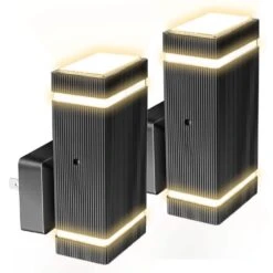 1-Light Dimmable LED Night Light Plug In With Dusk-to-Dawn Sensor-Ideal For Bedroom, Hallway, And Stairway 2 Pack