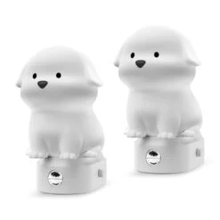 Plug-in Puppy Night Light For Kids, RGB + 3000K, Dusk To Dawn Sensor, Cute Dog Design For Bedroom, Nursery, Gift(2-Pack)