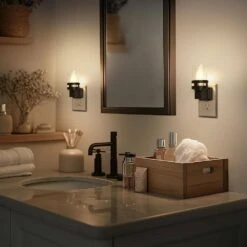 Candle Night Light Plug In [4-Pack] With Dusk To Dawn Sensor, 3000K Warm White LED For Kids, Hallway, Bathroom, Bedroom -Lamp Parts yansun night lights ha gy10302us 4ap3 44 1000